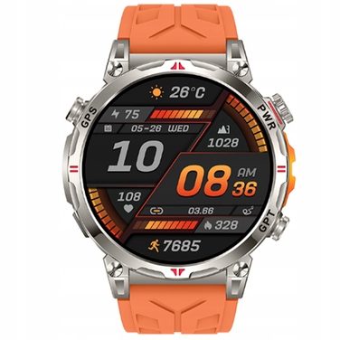 Смарт-годинник NejtStyle для чоловіків: AMOLED-дисплей, GPS, дзвінки, компас, сріблястий