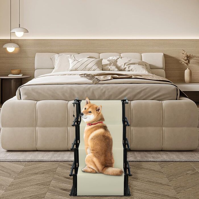 Рампа для собак, сходинки для великих та маленьких собак, авто-рампа для собак, складана рамка для авто, дивану або ліжка, неслизька, вантажопідйомність до 50 кг