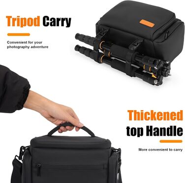 Чохол для камери Cwatcun: сумісний з Canon, Nikon, Sony (LR/DLR), водонепроникний, компактний, чорний (3.0, L)