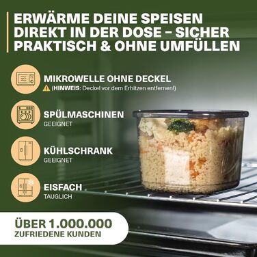 Набір контейнерів для зберігання продуктів 12 шт. 250 мл, сірі, BPA-Free, для кухні