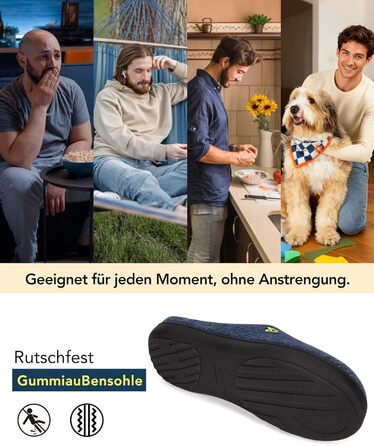 Чоловічі халапи VeraCosy з пам'ятю піни, двоколірні, 44/45 EU, блакитний/жовтий