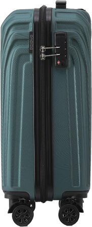 Чемодан BEIBYE з жорсткою обшивкою, TSA-замок, розширюваний, 55 см (Темно-зелений)