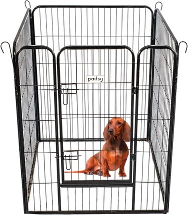 Клітка-вольєр для собак, цуценят та кроликів Gardeo, 80 x 100 x 4 см, 4 панелі, 0,64 м², модульна, для внутрішнього та зовнішнього використання, складана, 5 років гарантія