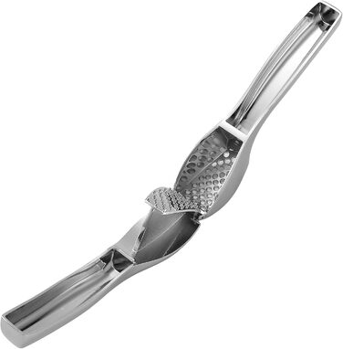 Houlime Garlic Press – stainless steel, easy to clean, easy to squeeze, professional garlic mincer with 5-year warranty, HHLM001