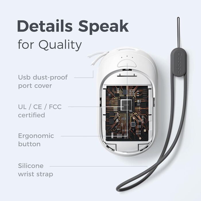 Електричні грілки для рук OCOOPA 2 шт. з магнітною основою, 5000mAh, 3 режими нагріву, компактні, для рукавичок, зима, подарунок