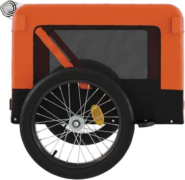 Причіп для велосипеда VidaXL для собак, 68.5 x 135 x 73.5 см, помаранчевий