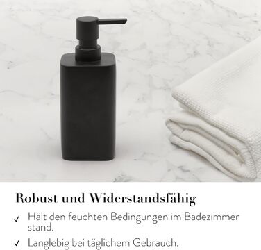 Набір для ванної кімнати ZCCZ – 4 предмети: тримач для зубних щіток, дозатор мила, мильниця та стакан для зубних щіток. Елегаторне зберігання косметики та декор з ефектом мармуру, білий, чорний матовий