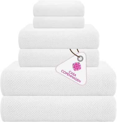 Рушники Casa Copenhagen Bora Bora Strandtücher: комплект з 4 шт. з бавовни, 76x152 см, для басейну, душу та пляжу. Кольори: рожевий, червоний, жовтий, блакитний. Розроблені в Данії.