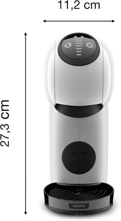 Кавова капсульна машина NESCAFÉ Dolce Gusto Genio S KRUPS, 15 бар, компактна, біла, авто-вимкнення, понад 30 напоїв