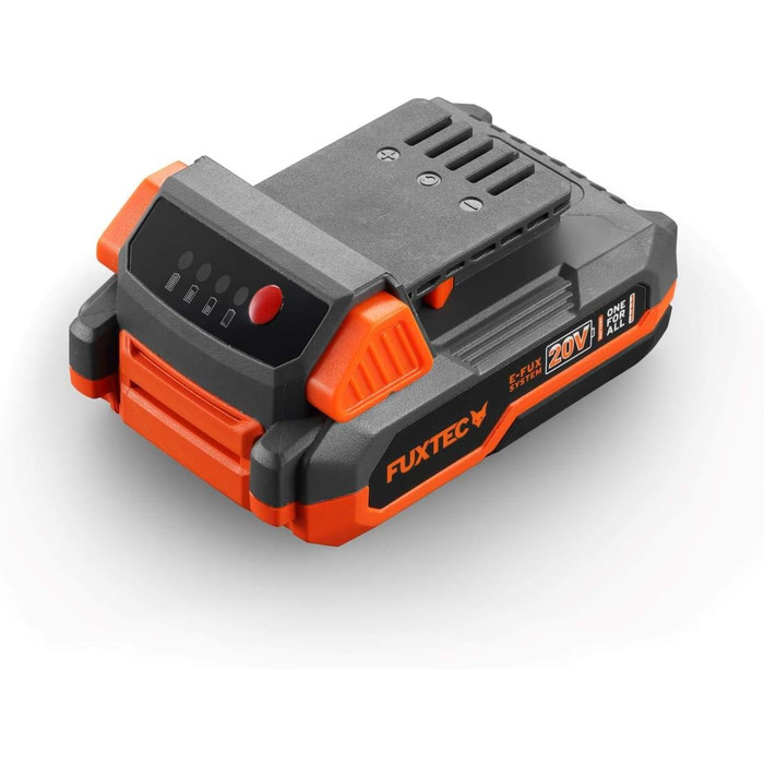 FUXTEC 20V Cordless Leaf Blower FX-E1LB20 - Includes 2 x 2Ah Li-Ion Batteries and 2.4A Charger - Leaf blower for removing leaves from gardens, walkways, and driveways - Quiet - up to 38m/s