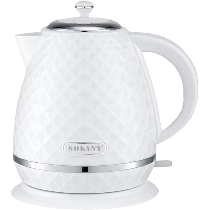 Електричний чайник SOKANY SK-1032, 2200W, 1.7L, з фільтром від накипу, автовимкненням, індикатором рівня води, поворотним підставою, чорний