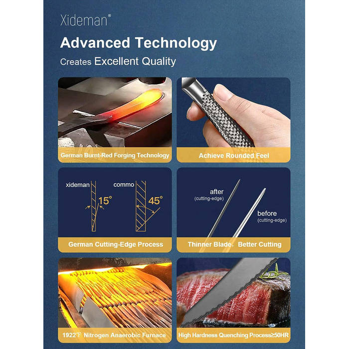 Набір столових приборів на 6 осіб, 24 предмети, чорний, нержавіюча сталь 18/10, з титановим покриттям, сучасний дизайн, ніж з двостороннім лезом, для мийки в посудомийній машині