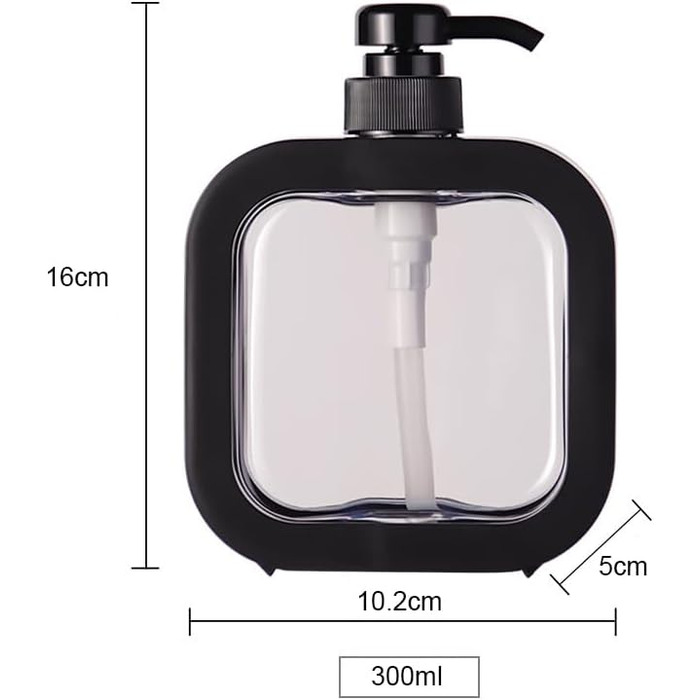 Набір дозаторів для мила та гелю для душу, 500 мл, чорний (2 шт.) - для кухні та ванної кімнати