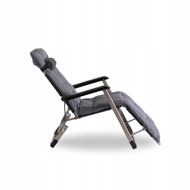 Шезлонг металевий сірий Mebel Elite