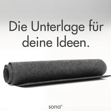 Килимок для миші та столу SONA з повсті, 80x40 см, темно-сірий - для офісу та дому