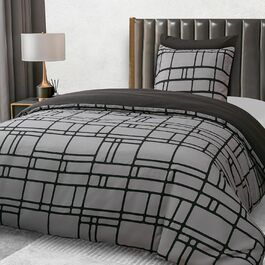 Комплект постільної білизни Pamposh 135x200 (4 шт.) - 2 наволочки 80x80, 2 простирадла 135x200, мікрофібра, сірий, ÖKO-TEX
