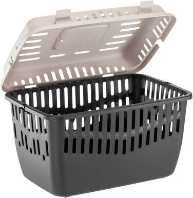 Переноска для кота Ferplast Binny 2, переноска для собаки, переноска для домашніх тварин, для маленьких собак та котів до 8 кг, складаний ручка M (48 x 32 x 33 см)