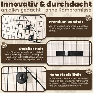 Сітка для собак у багажник авто | Якісна та міцна перегородка для багажника | Перегородка для багажника