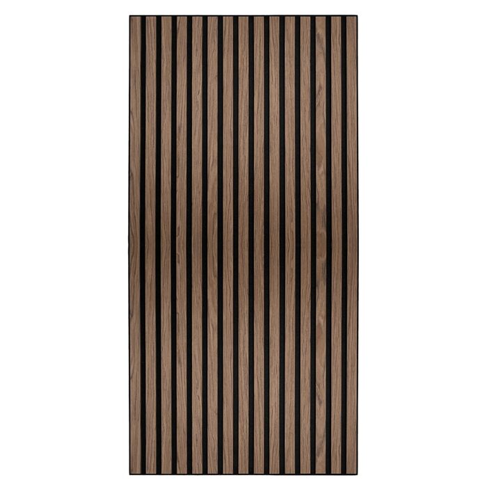Акустичні настінні панелі HORI з ефектом дерева для шумоізоляції та декору стін, 120x60x2,1 см, колір Walnut Rustic (темний горіх)