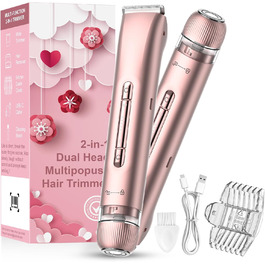 Електричний жіночий епілятор 2 в 1 з тримером, silky splash, Rose Gold, IPX7, з керамічними лезами