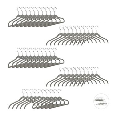 Relaxdays Velvet Clothes Hanger Set
