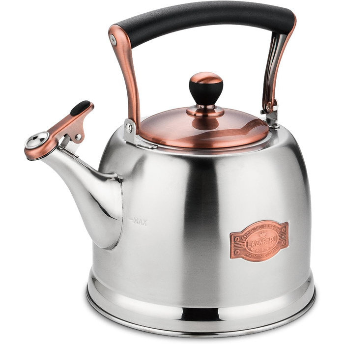 Нержавійна чайник для кемпінгу 3L з носиком, для плити та індукції, срібний