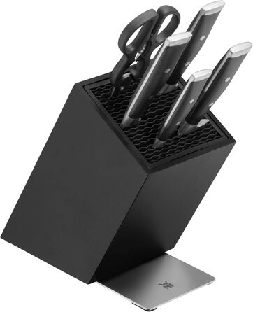 Набір ножів WMF Grand Class 6 предметів з бруском, Made in Germany, кухоні ніж, кухонні ножі, брусок для точіння, FlexTec, чорний