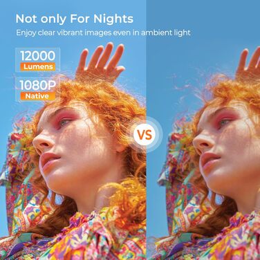 Портативний проєктор LYNCAST з Wi-Fi та Bluetooth, Android 11, 1080P/4K, поворотний на 180°, для домашнього кінотеатру та на відкритому повітрі (LumeCube 018 White)
