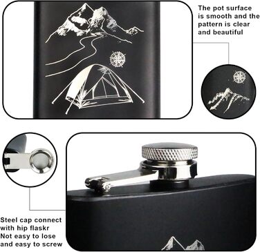 Набір фляга 260мл з шахами, нержавіюча сталь, міні-фляга для віскі, подарунок для батька