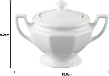 Rosenthal 10430-800001-14330 Maria Sugar Bowl, 6 Persons, 0.27 L, White