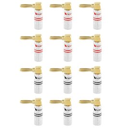 Навушникові роз'єми Nakamichi 24K позолота, 12-18 AWG, 4 мм, для динаміків, підсилювачів, Hi-Fi, AV Receiver, Stereo, домашній кінотеатр, аудіокабель, 4 шт. (2 пари) Навушникові роз'єми Nakamichi 24K позолота, 12-18 AWG, 4 мм, для динаміків, підсилювачів, Hi-Fi, AV Receiver, Stereo, домашній кінотеатр, аудіокабель, 4 шт. (2 пари)