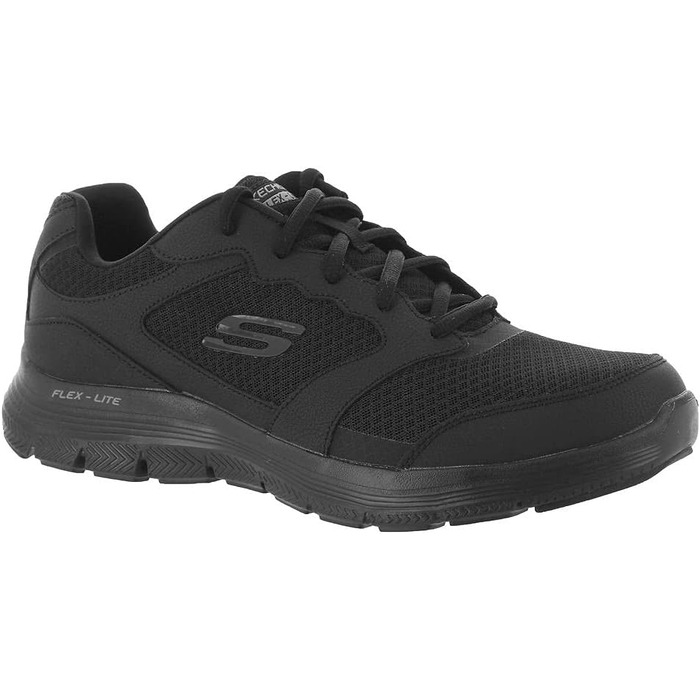 Чоловічі кросівки Skechers Flex Advantage 4.0 - чорні, шкіра, сітка, PU оздоблення