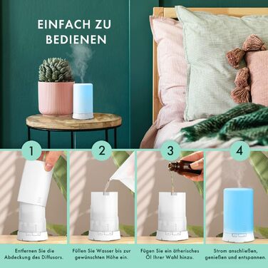 Ультразвуковий аромадифузор The Body Source - зволожувач повітря з 7 кольорами LED-підсвічуванням та таймером. Електрична аромалампа для ефірних олій. Ароматерапія для дому, офісу, спа. Об'єм 100 мл