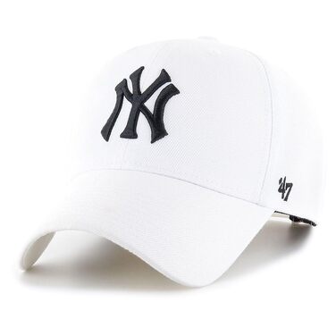 Кепка бейсбольна чоловіча 47 Brand MLB New York Yankees (біло-чорна, універсальний розмір)