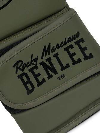 Боксерські рукавички BenLee з екошкіри, чорний (10 oz, Olive)
