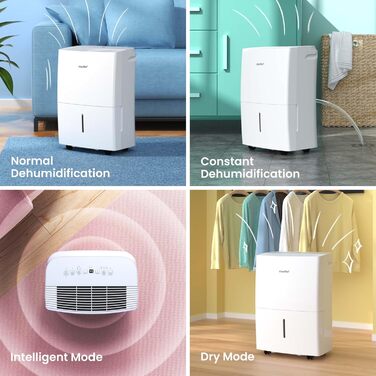 Зволожувач повітря Comfee MDDP-50DEN7 - 50л/24г, для приміщень до 100м², з таймером та великим баком