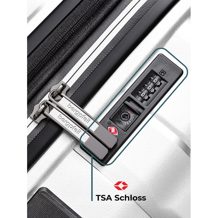 Чемодан середнього розміру з жорстким корпусом, розширюваний | Trolley 45 x 27 x 66 см з поліпропілену | Унісекс, вага 3,7 кг | Подвійні колеса & TSA-замок (Travel) | Відділення для ноутбука (55 см)