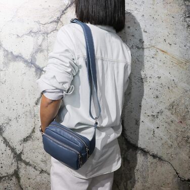 Чоловіча/жіноча поясна сумка на стегнах з натуральної шкіри Jisoo G412 (темно-коричнева)