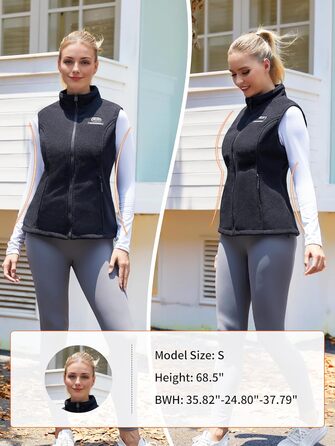 Електрична гріюча жилетка для жінок, чорна, з акумулятором 7.4V 10000mAh, 3 режими нагріву, ідеальний подарунок на Різдво