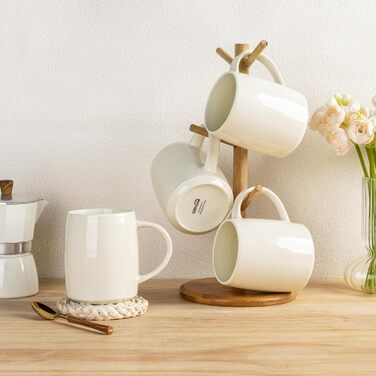 Набір келихів для кави GBHOME 4 шт., 500 мл, кераміка, градієнтний колір, для лате, чаю, пива, гарячого шоколаду, безпечно мити в посудомийній машині та використовувати в мікрохвильовці