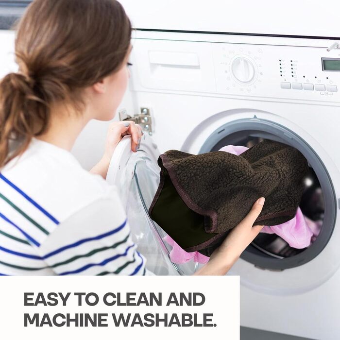 Водонепроникна килимок для собак, 100 x 70 см, з сумкою, для подорожей, чорний, пухнастий