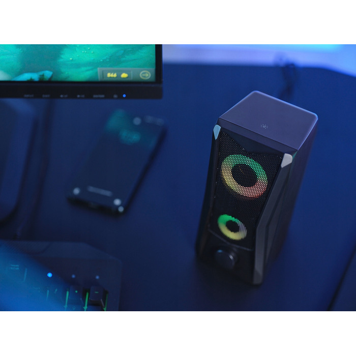 Комплект колонок 2.0 Trust GXT 606 Javv RGB, 6 Вт, чорний