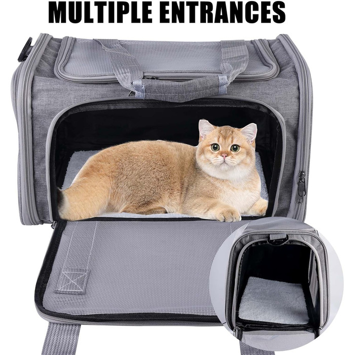 Транспортна сумка для кота/собаки Katzentransporttasche, 40x25x25 см, складана, з плечовим ремінцем