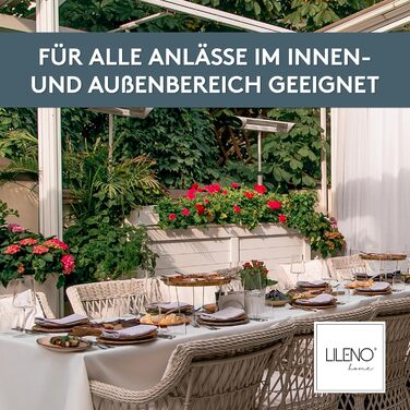 LILENO HOME Tablecloth Roll 1.10 x 25 m - White Nonwoven Tablecloth - Fabric-like, washable tablecloth as a roll, fabric roll tablecloth - Disposable paper tablecloth roll alternative