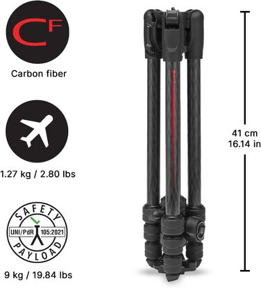 Штатив Manfrotto Befree Advanced для Sony Alpha з кріпленням Arca-Swiss Twist Lock