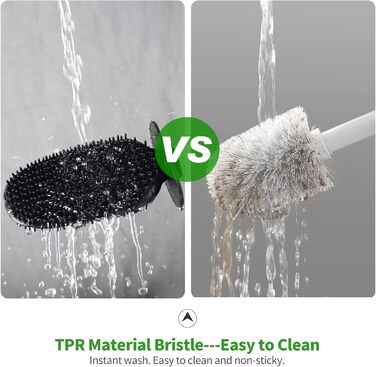 Набір для чищення унітазу HOMEASY з силіконовою щіткою та нержавіючою сталею, з кріпленням на стіну без свердління, сірий