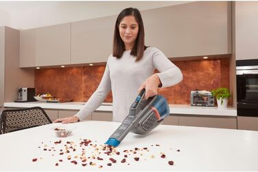 Акумуляторний пилосос ручний BLACK+DECKER BHHV315J Lithium Dustbuster 12V, 20AW, циклонна система, безмішковий, титаново-синій