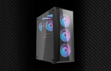 Корпус для комп'ютера Darkflash DK352 Plus Midi Tower ATX, чорний, з вікном