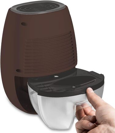 TROTEC Electric Dehumidifier TTP 1 E – Performance 0.22 L/day – 5 m² / 12.5 m³ – Brown Room Dehumidifier