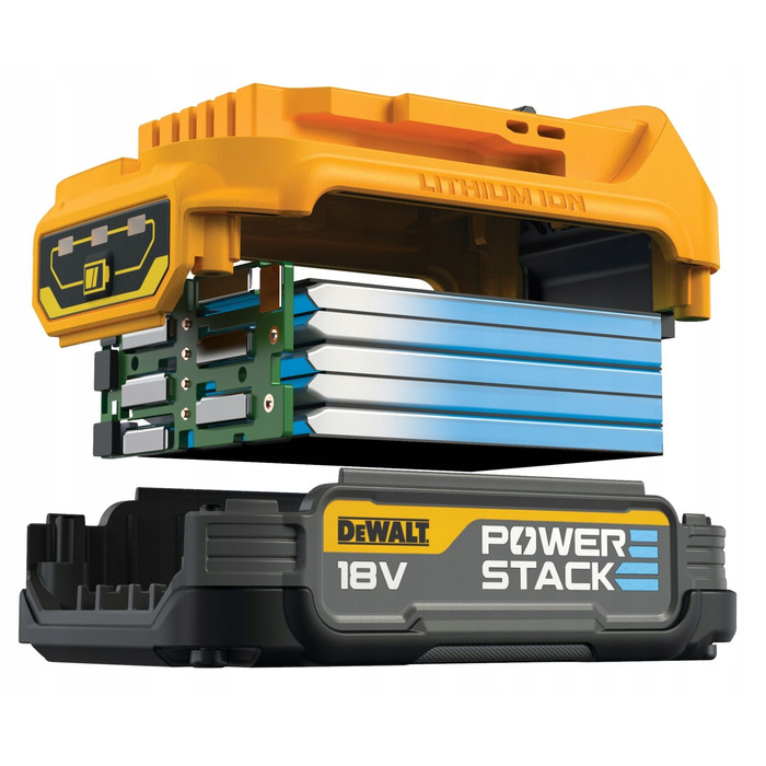 Дриль-викрутач DeWALT DCD800E1T 18V XR PowerStack, 90Нм, комплект з АКБ 1,7Аг